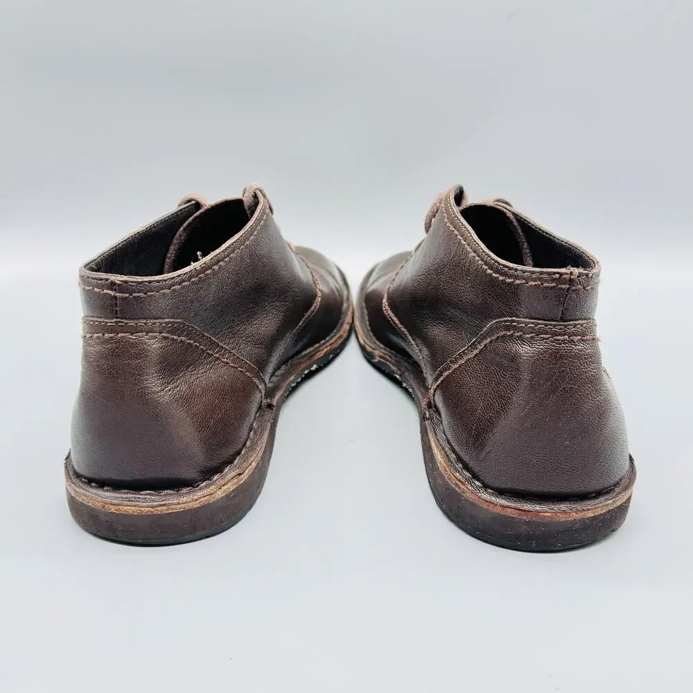 John Varvatos Boots Mens 10 Brown Leather Chukka Ankle Lace Up Casual Comfort